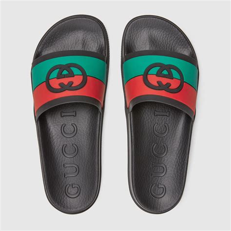 red gucci slides sale|Gucci slides size 5.